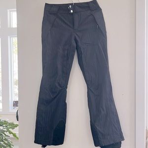 Columbia ski/snowboard pants womens size xs. Dark gray w/ rainbow thread stripe.